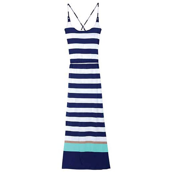 coast blue maxi dress Sunny Coast Long Sleeve Piping Maxi Dress Blue main image 1