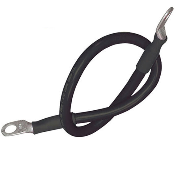 Premium 4AWG Battery Cable Assembly, 18" Length, 5/16" Hole Diameter, Black image number 0