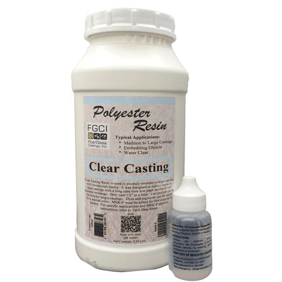 Clear Casting PolyEster Resin, Quart Kit image number 0
