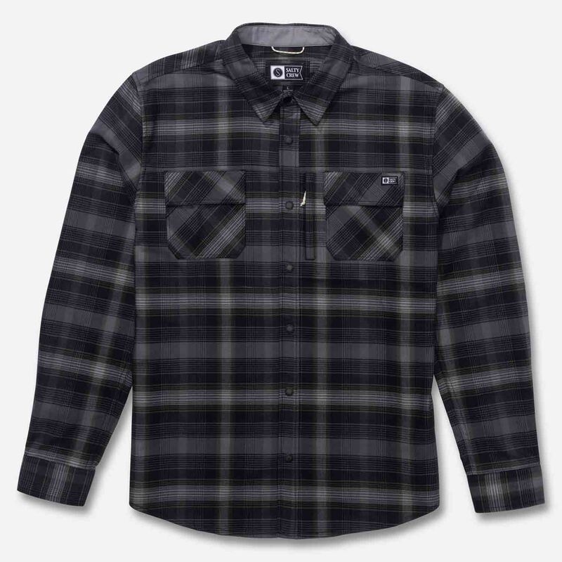 Salty Crew Men's Fathom Tech Shirt, in Pirate Black, Size 2XL | by West Marine