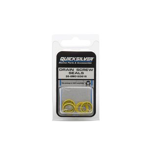 Quicksilver 8M0183616 Drain Screw Seals, Mercury & MerCruiser, Pack of 4