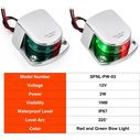 SEAFLO LED Bi-Color Bow Navigation Light, Horizontal Mount, 12V, Stainless Steel image number 3
