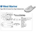 RIB-310 Fiberglass Double Floor Rigid Inflatable Boat, 10ft 2in, Hypalon UV Resistant Material, 1102lb Capacity image number 8