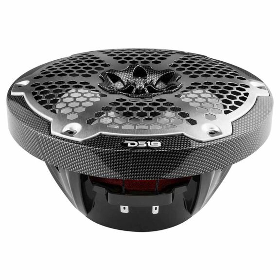 HYDRO 8" 2-Way Marine Speakers with Integrated RGB LED Lights, 450 Watts, Black Carbon Fiber image number 4