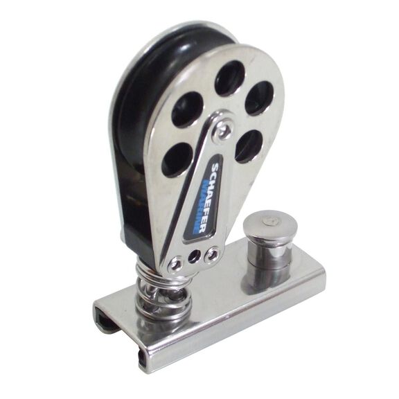 Spring-Loaded Block fits 1" Track, Stainless Cheeks image number 0