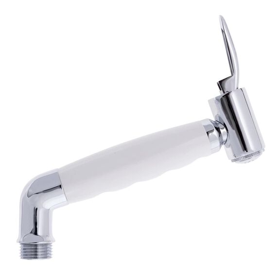 Hammer-Head Sprayer, No Hook, w/Elbow 1/2" NPS Chrome/Arctic White image number 1