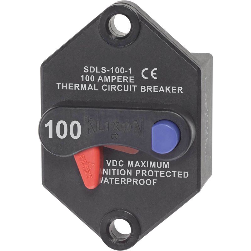 Klixon Panel-Mount Circuit Breaker, 100A image number 0