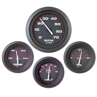 Amega Series Twin Engine Add On IB/IO 4 Gauge Set