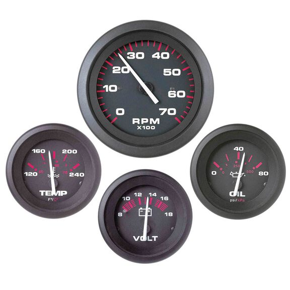 Amega Series Twin Engine Add On IB/IO 4 Gauge Set image number 0