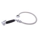 Deck-Mount Sprayer Hammer-Head Black Sprayer w/Elbow, 6' Stainless Steel Hose, Elite Holder image number 1