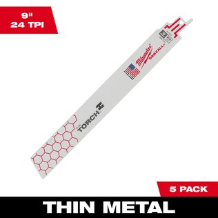 9" 24 TPI THE TORCH&trade; SAWZALL&reg; Blades, 5 Pack