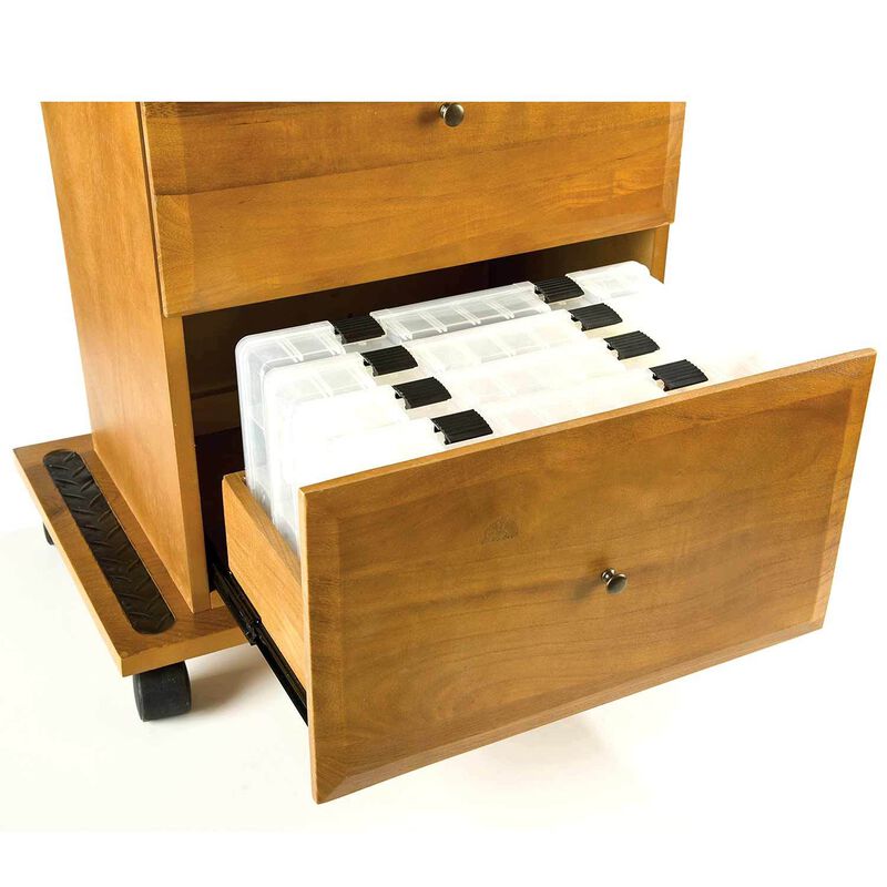 Four Drawer Oak Cabinet Rod Holder image number 2