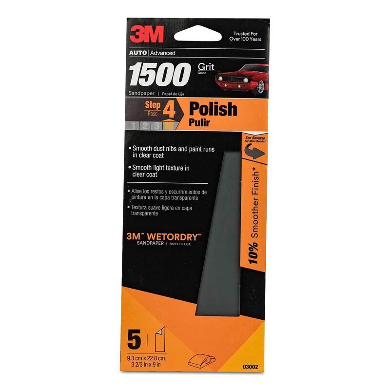 3M Wetordry™ Automotive Sandpaper, 1500 Grit West Marine