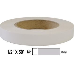 Premium 1/2" X 50' Single Pinstripe - White