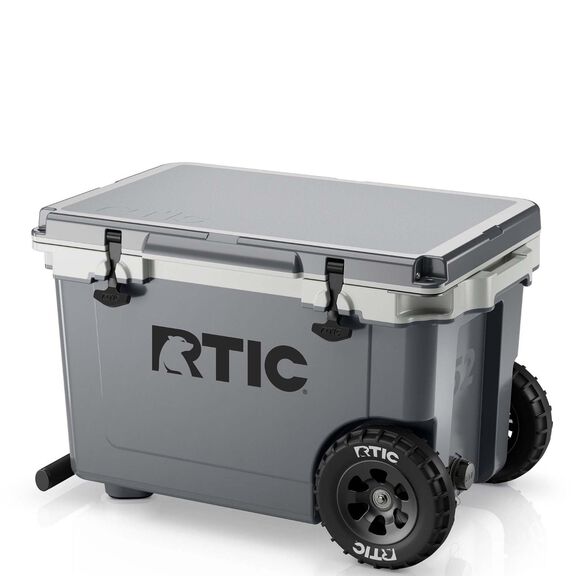 RTIC 52 QT Ultra-Light Wheeled Cooler, Dark Grey & Cool Grey image number 1
