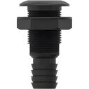 SEAFLO 1-1/4 in Angled Thru Hull Fitting with Check Valve Black image number 1