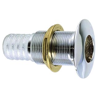 Chrome-Plated Bronze Thru-Hull Connection for 1" Hose