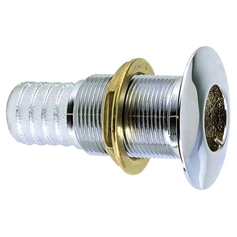 Chrome-Plated Bronze Thru-Hull Connection for 1" Hose image number 0