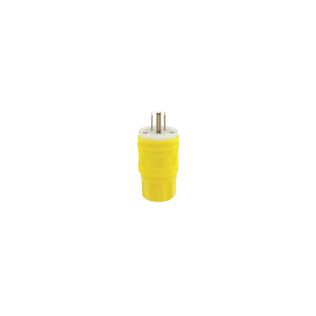 15 Amp 125 Volt Straight Blade Plug, Industrial Grade, Grounding, NEMA 5-15P 2P-3W, Wetguard Watertight