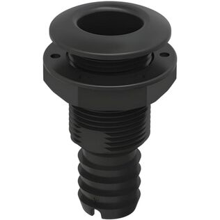 SEAFLO 1-1/8 in Thru Hull Fitting with Check Valve White