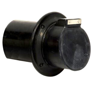 Thru Hull Exhaust Flappers - w/Flapper, Black