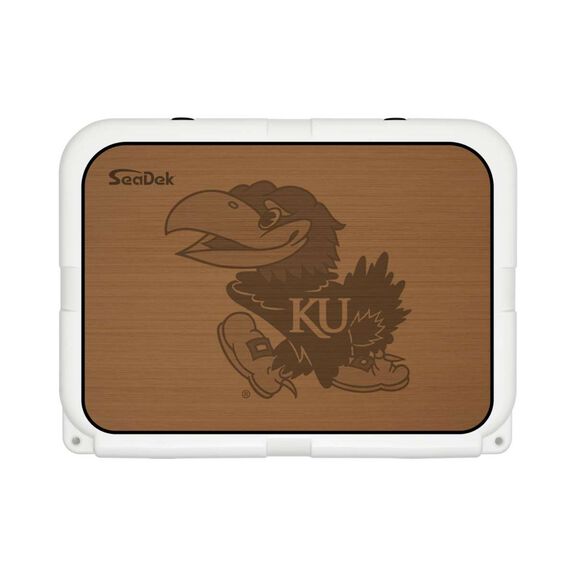 SeaDek Cooler Pad - Collegiate Collection - Fits YETI Tundra 35 - Mocha / Black, University of Kansas image number 0