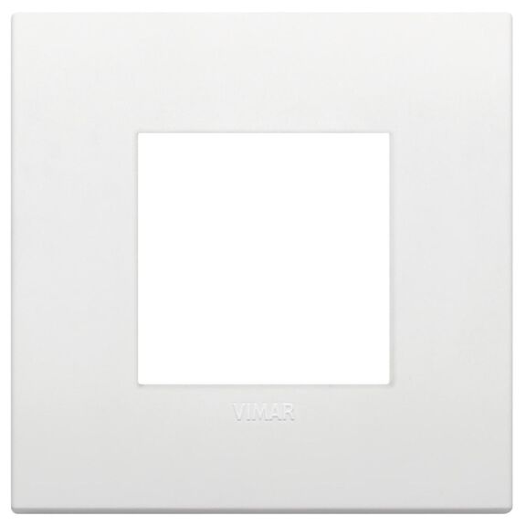 Vimar Arke 2-Module Classic Cover Plate, Technopolymer, White image number 0