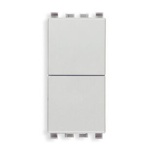Vimar Eikon Two Independent Push Buttons 1P NO+NO 10A, Next (Silver)