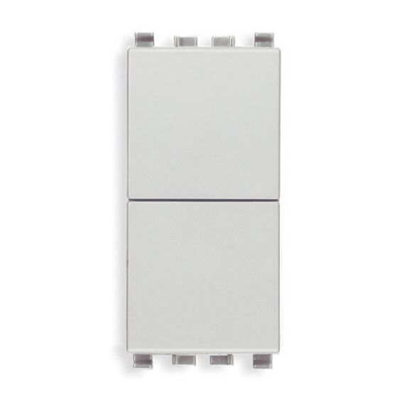 Vimar Eikon Two Independent Push Buttons 1P NO+NO 10A, Next (Silver) image number 0