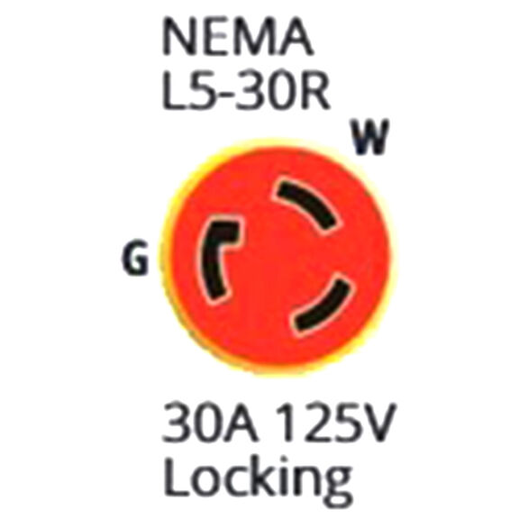 Marinco 50 Foot EEL Shore Power Cord Set, 30 Amp, 125V, White image number 2