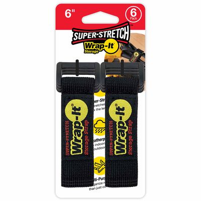 6" Super-Stretch Storage Straps, 6-Pack