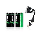 Coast ZX AA USB-C Rechargeable Batteries, 4-Pack image number 0