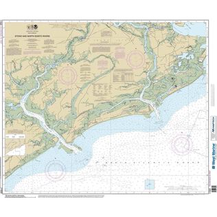 Maptech&reg; NOAA Recreational Waterproof Chart-Stono and North Edisto Rivers, 11522