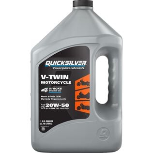 Quicksilver 20W-50 Synthetic Motorcycle Oil, 1 Gallon
