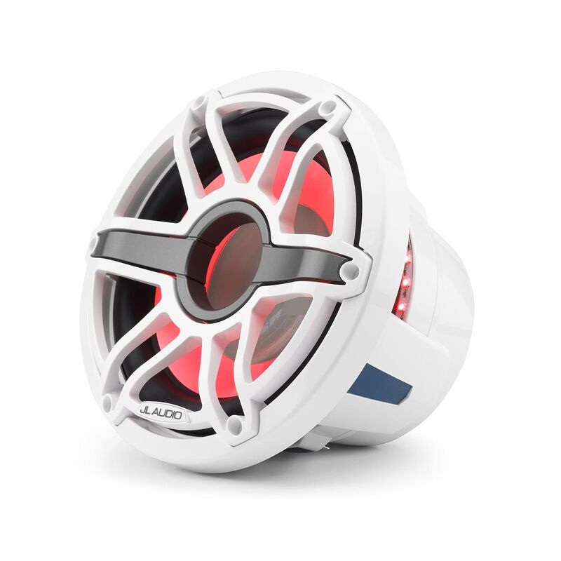 M6-10IB-S-GwGw-i-4 10" Marine Subwoofer Driver, White Sport Grille with RGB LED Lighting image number 4