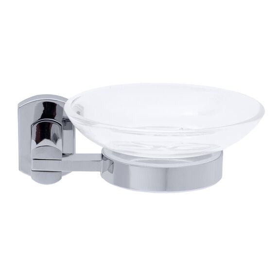 Miah Soap Dish Plastic Dish Chrome image number 2