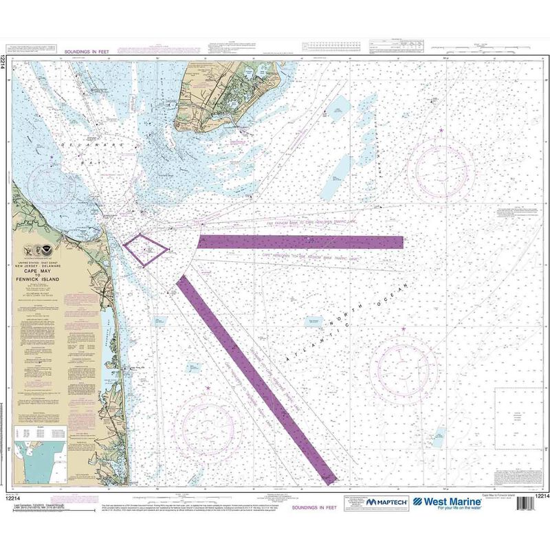 Maptech® NOAA Recreational Waterproof Chart-Cape May to Fenwick Island, 12214 image number 0