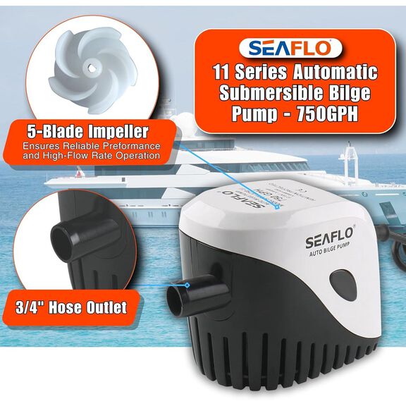 SEAFLO 750 GPH Automatic Bilge Pump with Float Switch 12V image number 5