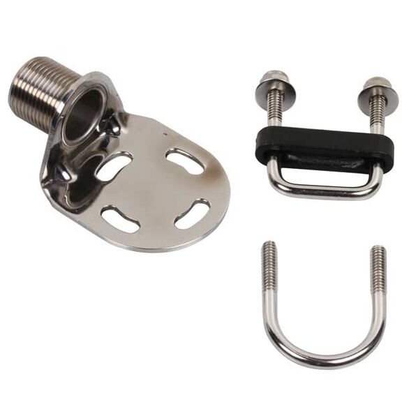 Stainless Steel Antenna Mount for 1" - 1 1/4" Round and Square Rails image number 0