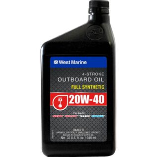 20W-40 4 Stroke Full Synthetic Marine Engine Oil, 1 Quart