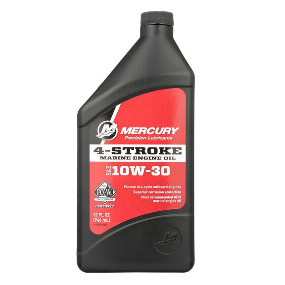 Mercury 10W-30 4-Stroke Mineral Marine Engine Oil, 1 Quart image number 0