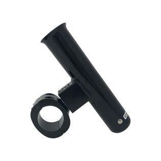 Aluminum Vertical Clamp-On Rod Holder with Universal Inserts, Fits 1.90" Measured Outside Diameter, Black