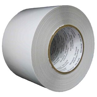 4" X 180' White Flame Retardant Tape, Pinked Edge