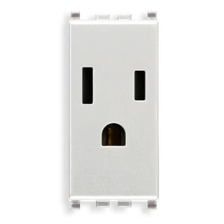 Vimar Eikon 2P+E 15A USA+SASO SICURY Socket Outlet, Next (Silver)