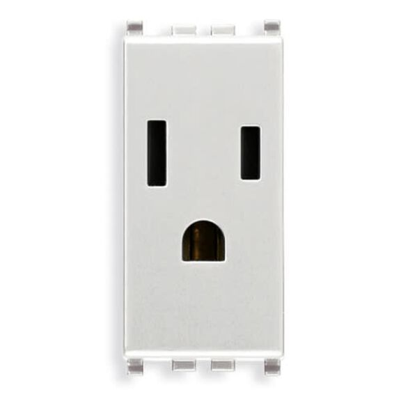 Vimar Eikon 2P+E 15A USA+SASO SICURY Socket Outlet, Next (Silver) image number 0