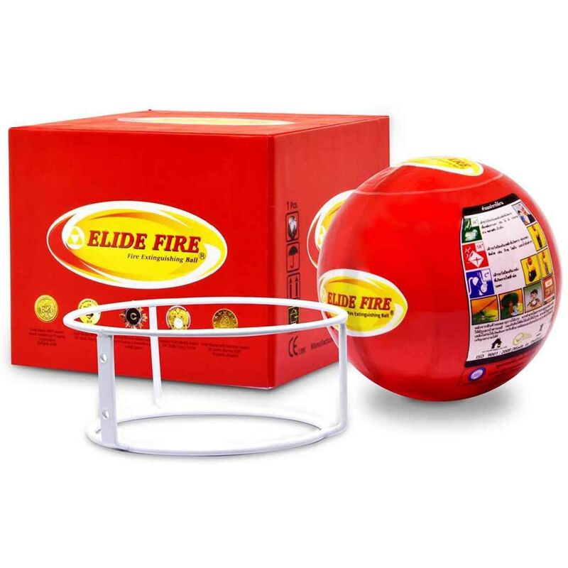 4" Elide Fire Ball Fire Extinguisher Industrial Box Package with Non-Closeable Mounting Bracket image number 1