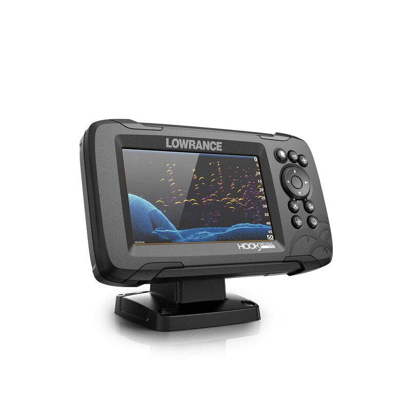 LOWRANCE HOOK Reveal 5 Fishfinder/Chartplotter Combo with SplitShot  Transducer and C-MAP Contour Plus Charts