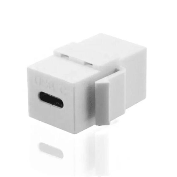Vimar VM-KEYSTONE-C-W RJ45 Keystone Adapter with Dust Cap, White image number 0