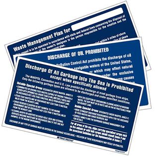 Required Waste/Oil Garbage Placards