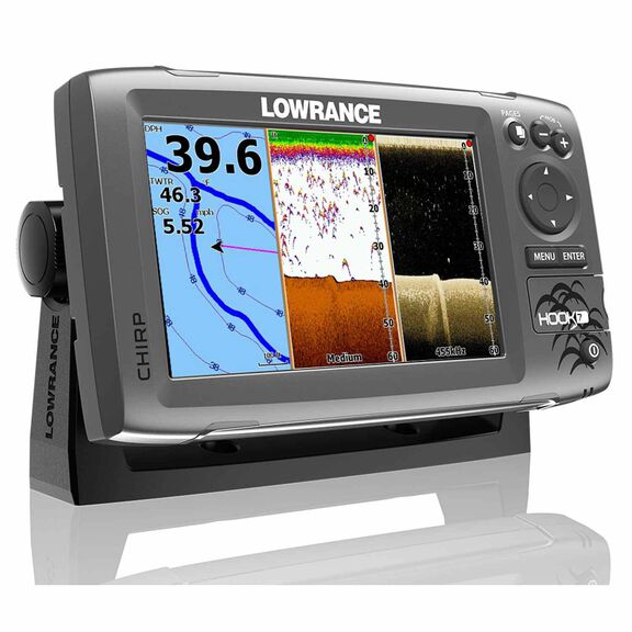 Hook-7 Fishfinder/Chartplotter Combo with Med/High/DownScan Transducer and C-Map Nautic Insight&trade; PRO Charts image number 1